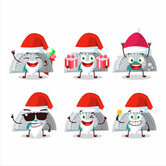 Poster - Santa Claus emoticons with white arc ruler cartoon character