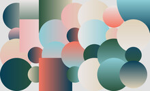Generative Design Artwork Of Abstract Vector Generated Shapes Composition
