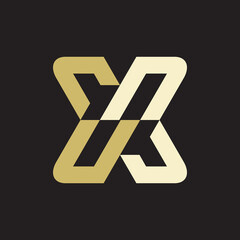 Poster - Letter X logo. Icon design. Template elements. Geometric abstract logos 
