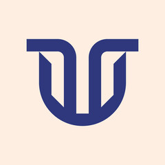 Poster - Letter U logo. Icon design. Template elements. Geometric abstract logos