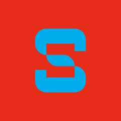 Poster - Letter S logo. Icon design. Template elements. Geometric abstract logos 