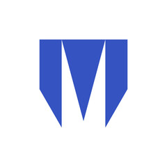 Poster - Letter M logo. Icon design. Template elements. Geometric abstract logos
