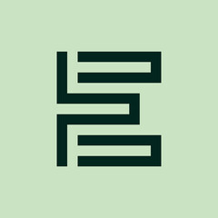 Poster - Letter E logo. Icon design. Template elements. Geometric abstract logos