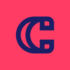 Poster - Letter C logo. Icon design. Template elements. Geometric abstract logos