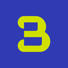 Poster - Letter B logo. Icon design. Template elements. Geometric abstract logos