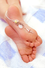 Anklet Bracelet On A Bare Foot