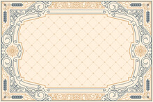 Decorative Ornate Retro Floral Blank Card