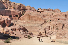 Rock-carved Theater In The Ancient Nabatean Region Of Petra, Jordan 