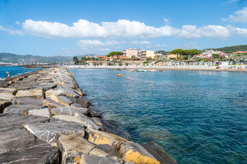 Landscape of the beach of Cervo