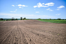 Plowed Field And Blue Sky