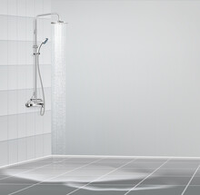 Modern Shower System Composition