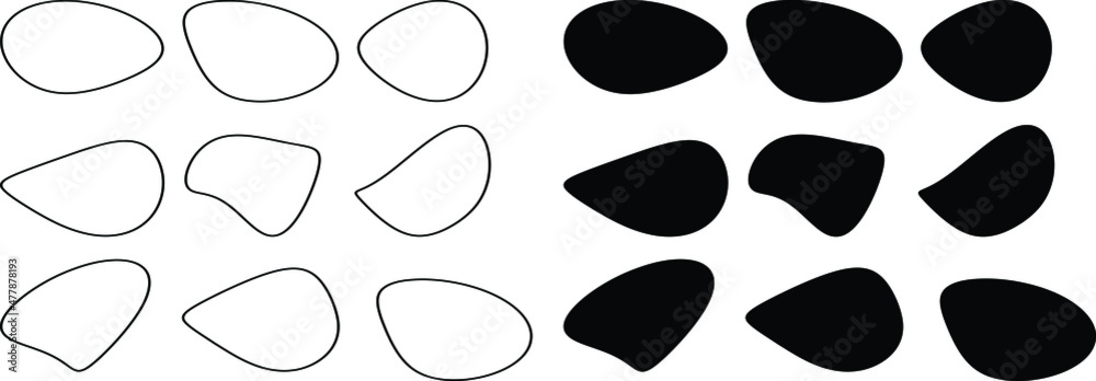 Random abstract liquid organic shape set. simple shape design Stock ...