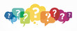 Speech Bubbles Colorful Question