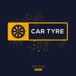 Creative (Car tyre) Icon ,Vector sign.