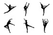 Set of Silhouette ballet dance ballerina , illustration icon