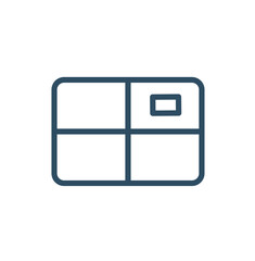 Wall Mural - parcel or packed box line icon. linear style sign for mobile concept and web design. delivery box, c