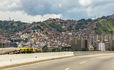 Wall Mural - Urban residential buildings in Caracas Venezuela capital