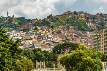 Wall Mural - Urban residential buildings in Caracas Venezuela capital