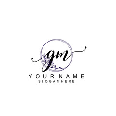 GM initial Luxury logo design collection