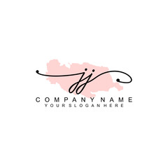 Sticker - JJ initial Signature logo template vector