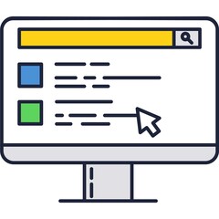 Search web information icon internet flat vector