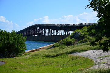 Sticker - Alte Brücke am Overseas Highway, Florida Keys