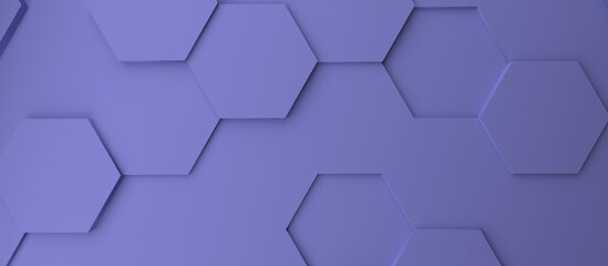 Wall Mural - Abstract modern purple HEX6667AB honeycomb background