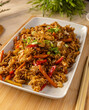 © Grafvision - Szechuan rice dish with bell peppers