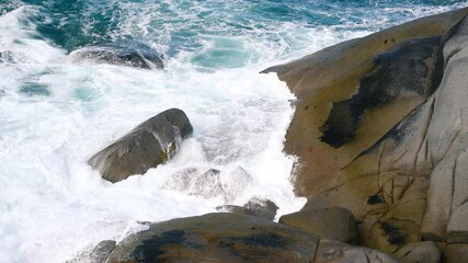 Sticker - Granite Island rocks along the coastline, South Australia