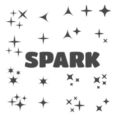 Wall Mural - black sparkles, glowing light effect stars. sparkles vector