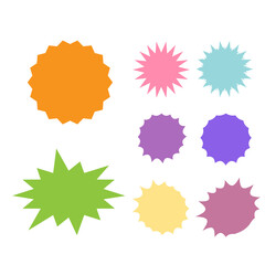 Wall Mural - bursting speech star set. starburst isolated icons set