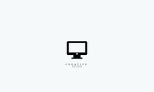 TV Desktop Vector Logo Design Template