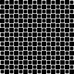 Poster - Black squares alternating in size. A vector of black dice creates a texture.