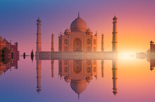 Taj Mahal At Sunset - Agra, India