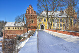 Fototapeta  - Castle in Olsztyn, Poland. Beautiful winter view