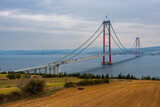 1915 Canakkale Bridge construction view in Turkey