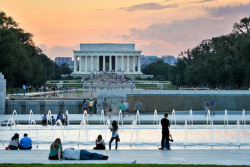 Wall Mural - Lincoln Memorial and sunset - Washington DC, United States