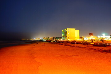 Daytona beach FL USA  - 03 30 2018: Daytona Beach night landscape: , Florida, USA