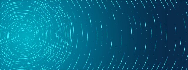 Poster - Abstract neon background. Maze design. The texture of circles made of dots, broken lines. A fingerprint. Banner for technology, medicine, social networks, landing pages of websites. Vector
