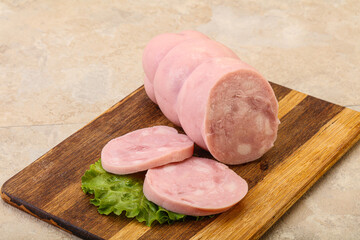 Natural ham with two slices