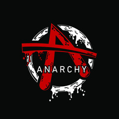 Wall Mural - Circle A With Anarchy Tagline for Apparel Design, jacket, T shirt, hoodie, sweater or anything