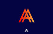 combination of alphabet letter a and a, aa logo design