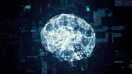 Aufkleber - AI (Artificial Intelligence) concept. Deep learning. Electronic circuit.
