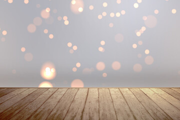 Canvas Print - Closeup view of wooden table