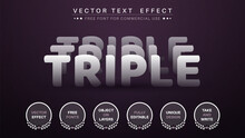 Tripple Sticker - Editable Text Effect, Font Style
