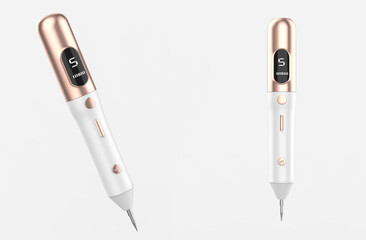 LED Display Beauty Sweep Spot Removing Pen, Home Use Plasma Ion Laser Mole Removal Pen. 3d illustration