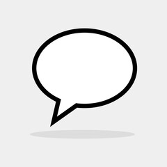 Poster - Callout icon with isolated shadow on gray background. Vector.