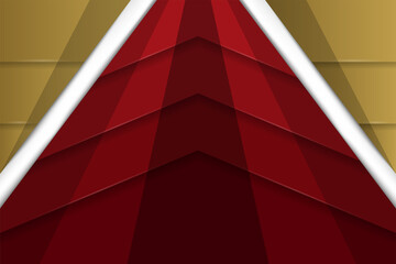 Poster - abstract background geometric multicolored red maroon with gradient gold for posters, banners, etc. vector design copy space area.  horizontal layout design.