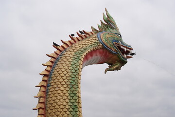 Wall Mural - golden dragon statue