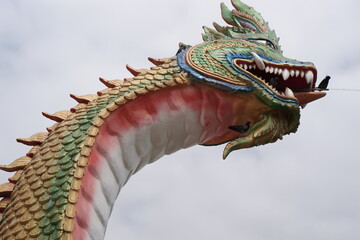 Sticker - chinese dragon statue on the roof